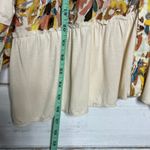 POL  Boho Floral Patchwork Button Front Cream Multicolor Peasant Top Size Small Photo 7