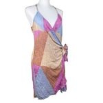 O'Neill NWT O’Neill Marlo Multicolor Patchwork Wrap Tank Viscose Dress Large Photo 7