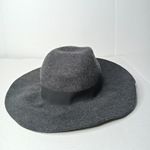Michael Stars  100% Wool Grey Wide Brim Fedora Hat Women's One Size Photo 6