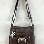 B Makowsky Womens Leather Crossbody Bag Brown Minimalist Old Money Retro Luxe Photo 0
