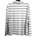 Apt. 9  Stretch Striped Shirt Lightweight 90s Turtleneck Top White Black XXL NWOT Photo 1