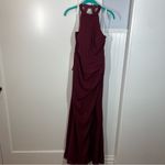 Azazie Galicia Burgundy Cabernet Mermaid Maxi Dress with Halter Neck sz A12 NWT Photo 1