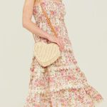 NWT  Alissandra Floral Midi Dress Color:  Ivory-Pink Size Large Photo 0