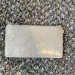 ZARA  Women’s‎ Gray Croc Like Texture Wallet With Silver Chain Photo 2