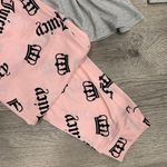 Juicy Couture NWT  2 Piece Pajama Loungewear Set Jogger Pink Gray Photo 1