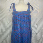 Cleobella  India Midi Dress in Lotus Blue‎ Floral Print Cotton Size US Medium Photo 7