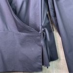 INC International Concepts XXL Long Sleeve Surplice Peplum Wrap Tie Blou… Black Photo 2