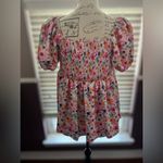 SheIn Floral Print Puff Sleeve Top Photo 1