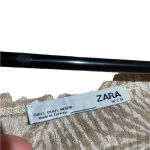 ZARA  Beige Tan Palm Leaf Print Short Sleeve Shirt‎ Size Large Photo 3