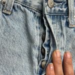 Pistola Women's Frayed Hem Jean Shorts - Light Blue, Distressed Shorts, Button Photo 6