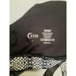 Zyia Active Cobra Metallic Light N Tight Adjustable Bra Size Large Black White Photo 2