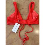 Lovers + Friends  Sade Bikini Top in Blood Orange Medium New Womens Swimsuit Photo 5