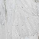 Lulus  White Strapless Mini Dress with Pearl Organza Bow NWT Size Large Photo 6