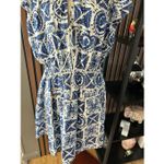 H&M  blue and white dress slowly oversized summer dress Greece vacation sz small Photo 1