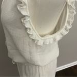 Sundays Siri Romper Gauze Ruffle Sleeveless Shorts Tassels Beach Travel White Photo 7