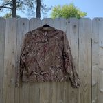 Coldwater Creek  Brown Floral Denim Petite Jacket petite‎ XL metallic boho button Photo 4