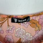 BTFBM NWT  Floral Tiered Boho Dress Orange Short Sleeves Size Small S NEW T1724 Photo 6