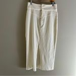 Free People Roxy Rib Pencil Skirt in Creme Size Large NWT Photo 1