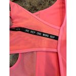 Zyia  Active Size Medium All Star One More Rep Zip‎ Back Sports Bra Pink Mesh Photo 4