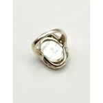 Mother of Pearl Sterling Silver Handmade Statement Ring Size 8.75 Photo 3