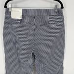 Loft The Riviera Slim Pin Striped Button Front Slacks Pants Women's Size 8 Photo 4