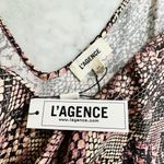 L'Agence Snake Print Lexi Cami V Neck Size Small NEW Viscose Rayon Black Tan Photo 3