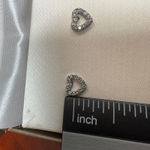 Target Sterling Silver Heart Stud Earrings Premium Cubic Zirconia NWT Photo 8