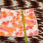 Fairycore Boho Micro Mini Low Rise Pink Orange Floral Hawaiian Style Skirt Measurement in pics Photo 3