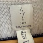 Joie  White Navy Stripe Mock Neck Cashmere Sweater Small Photo 4