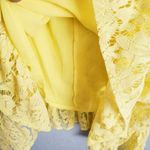 ASOS  Yellow Lace Long Sleeve Midi Dress Photo 6