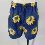 Vintage Y2k Skort Sunflowers Print Front Chain Belt Detail Chambray Mini size 8 Blue Photo 5