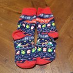 Budweiser  Holiday Red and Blue Socks Photo 1