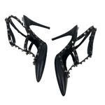 Valentino Garavani Noir Rockstud 100mm Caged Leather Pumps Black Size 36.5 Photo 5