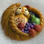 Hallmark Vintage  Cornucopia partridge  Autumn Fall pin Photo 0