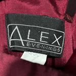 Alex Evenings  Burgundy duchess Taffeta Sleeveless Fit & Flare Midi ball gown Photo 2