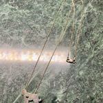 Golden doodle Charm Necklace Cut Out Heart 925 Sterling Silver 18” Photo 1