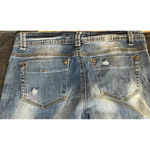 Hot Kiss Cat Capri Distressed Faded Mid-Rise Blue Jeans Women's Size 7 Photo 6