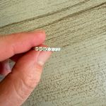 Moissanite Half Eternity Band Ring Sterling Silver Photo 2