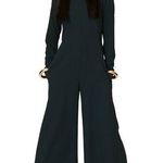 Adam Lippes Jada Flared long sleeve Jumpsuit in Green 8 Womens Dressy Catsuit Photo 0