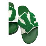 Tory Burch  NWOT Green LOVE Slide Sandals Walk on Sunshine Photo 4