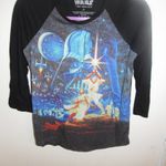 Her Universe  Star Wars Shirt Womens Small black galaxy Leia Darth Vader Photo 2