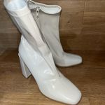 Windsor  Chic And Mod Patent Faux Leather Booties 8 cream Photo 3