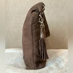 NWOT Bella Russo Faux Suede Slouch Bag 16x12x3.5 Brown Photo 2