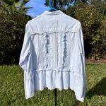 We The Free  People Ruffles And Denim Shirt Size M Photo 5