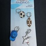 NWT Findings Bundle of 4 Sports Charms Silver Photo 0
