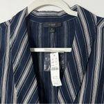 J.Crew NEW  Blazer Size Medium Wrap Top Lightweight Navy Blue Stripe Casual Photo 5