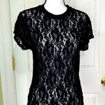 A New Day Black Lace Scoop Neck Top Small NWOT Photo 0