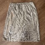 Criscione New York Vintage 80s Silver Sequins Skirt Elastic Waist size small Gray Photo 4