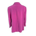Lands' End  Pink Blazer Green Satin Lining Wool Blend Vented Plus SZ 18W NWOT Photo 2