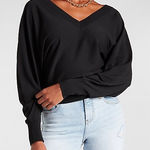 EXPRESS V-Neck Dolman Sleeve Sweater Photo 0